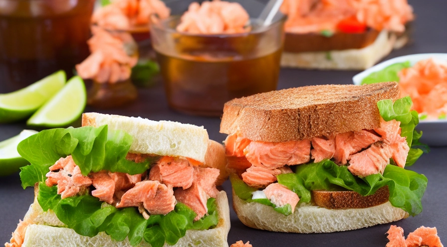 alaska salmon salad sandwich