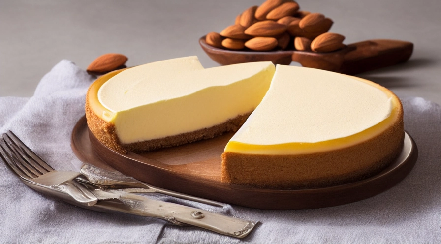 almond filled cheesecake