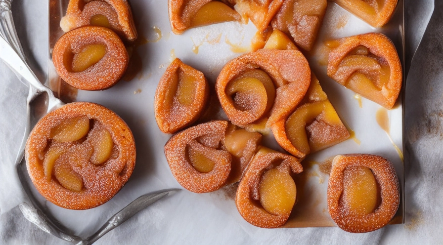 amaretto pear upside down cakes