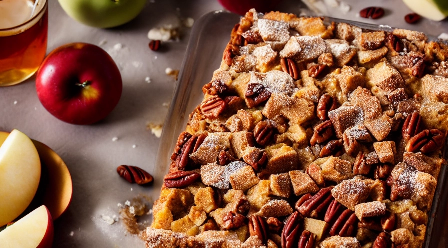 apple pecan bread pudding