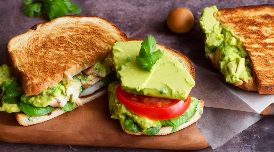 avocado chicken melt