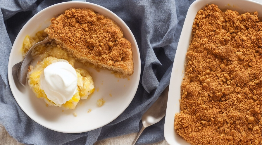 baked banana crumble