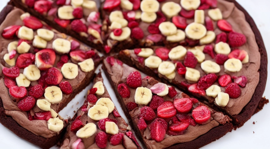 banana split brownie pizza