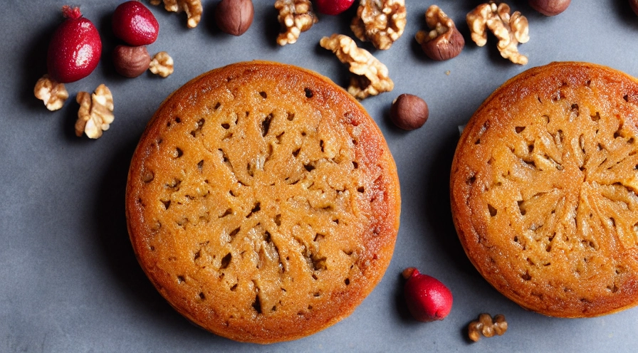 banana walnut upside down cake