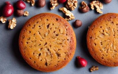 banana walnut upside down cake
