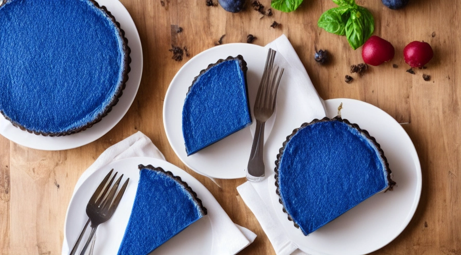 blue cheesecake