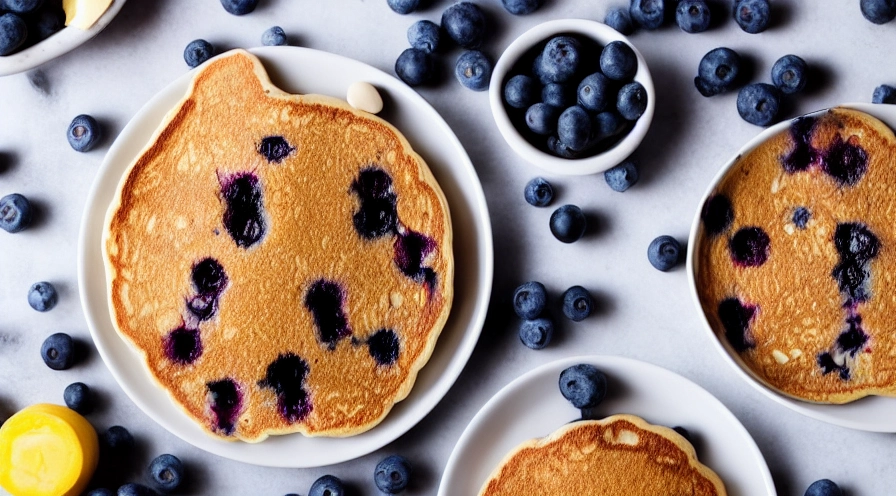 blueberry almond pancakes