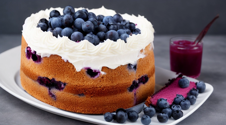 blueberry cream cake