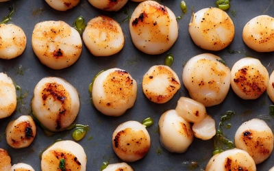 broiled sea scallops
