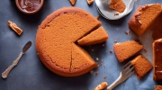 caramel crater cake