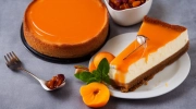 cheesecake with apricot sauce