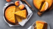 cheesy peach cake