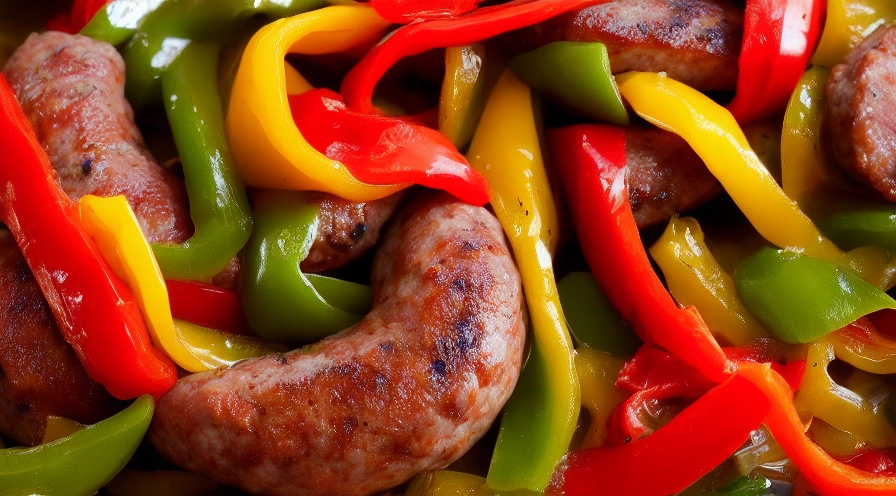 chicago style sausage and peppers