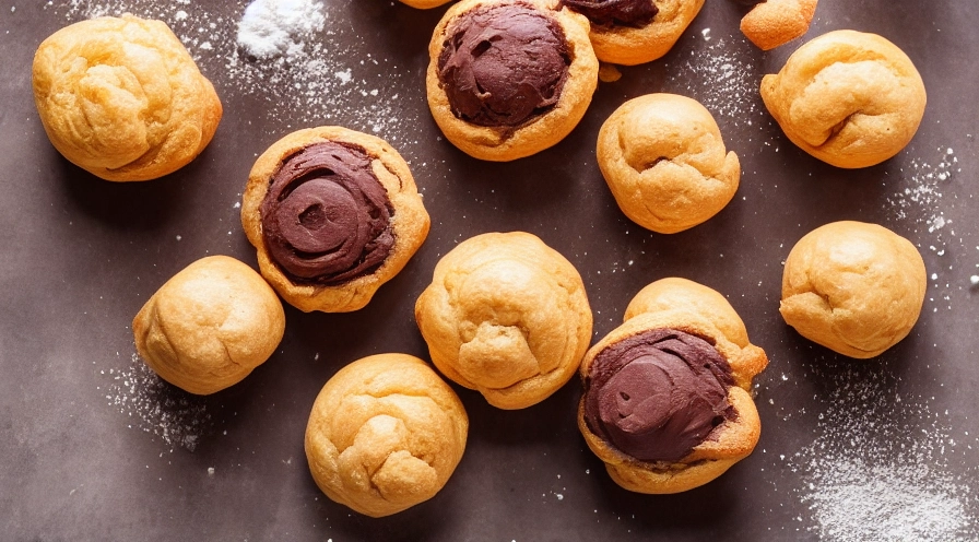 chocolate cream puffs