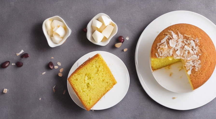 coconut marzipan cake