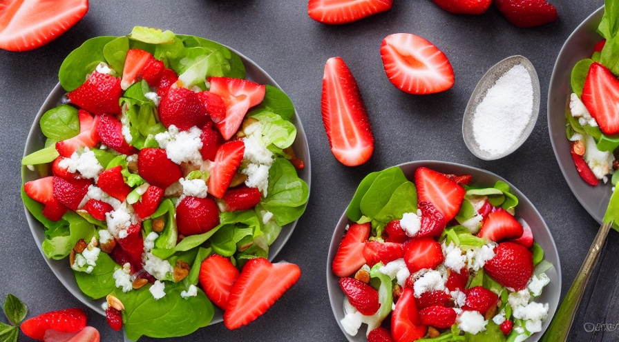 coconut strawberry salad
