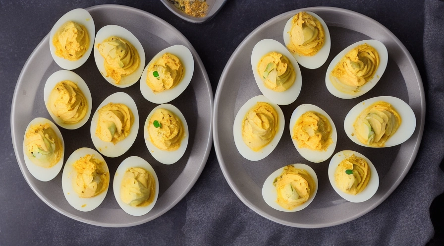 crab stuffed deviled eggs