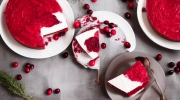 cranberry ribbon cheesecake