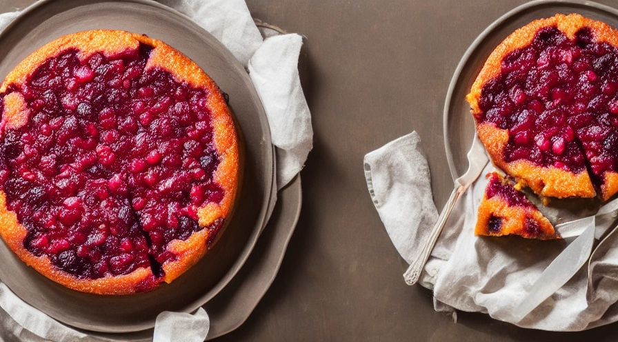 cranberry upside down cake