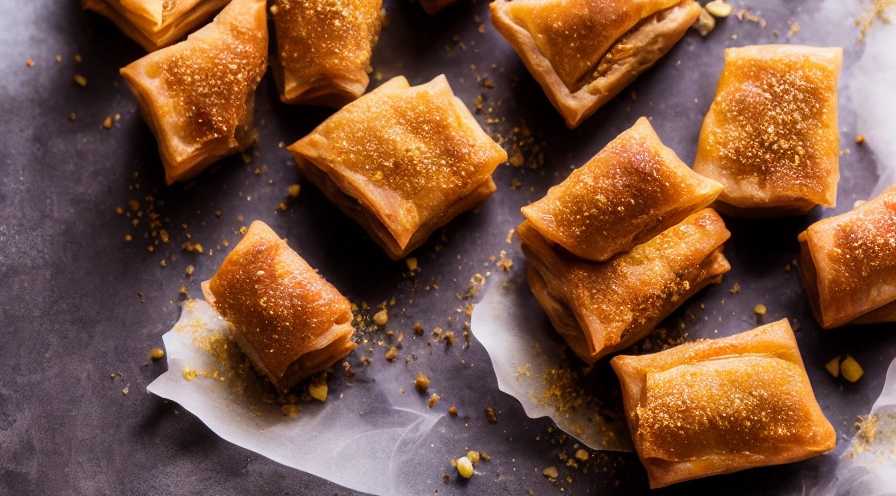 crescent baklava