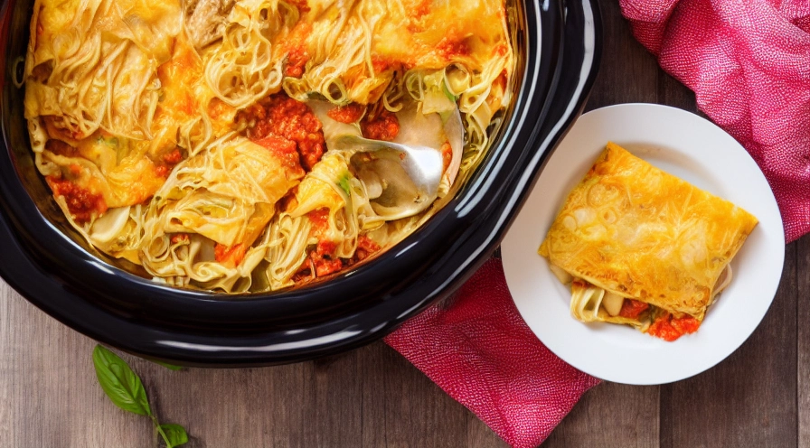 crockpot egg noodle lasagna