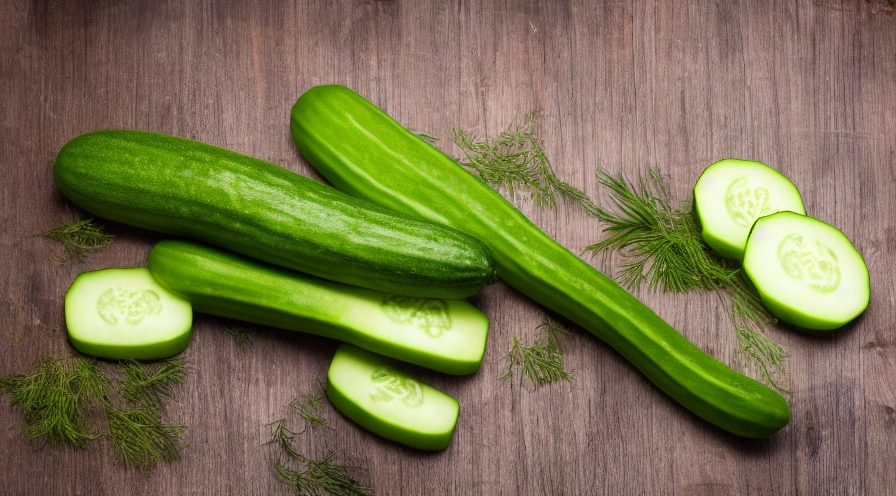 cucumber slices with dill