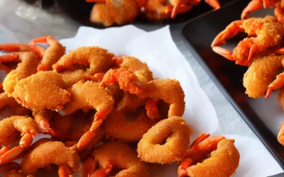 french fried jimmy crabs