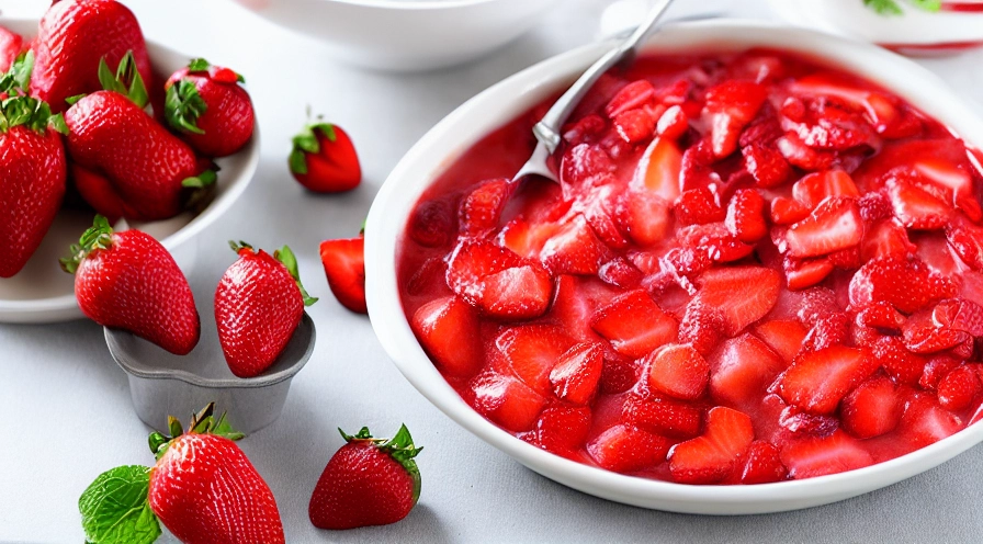 fresh strawberry cobbler