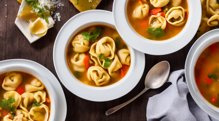 garlicky tortellini soup