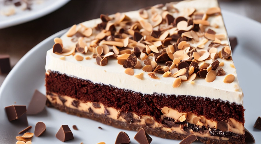 ghirardelli chocolate almond layered cheesecake