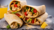 gooey chicken burritos