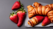 grilled strawberry croissants