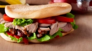 gyro style pork sandwich