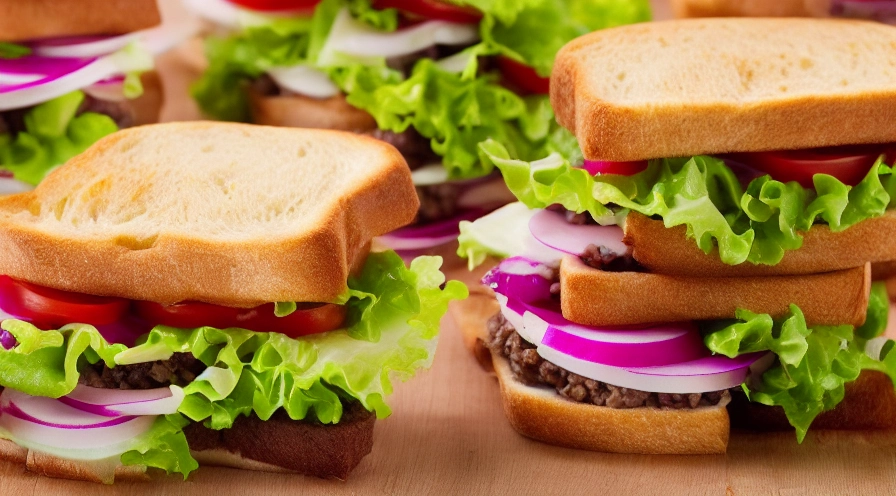 hamburger salad sandwiches