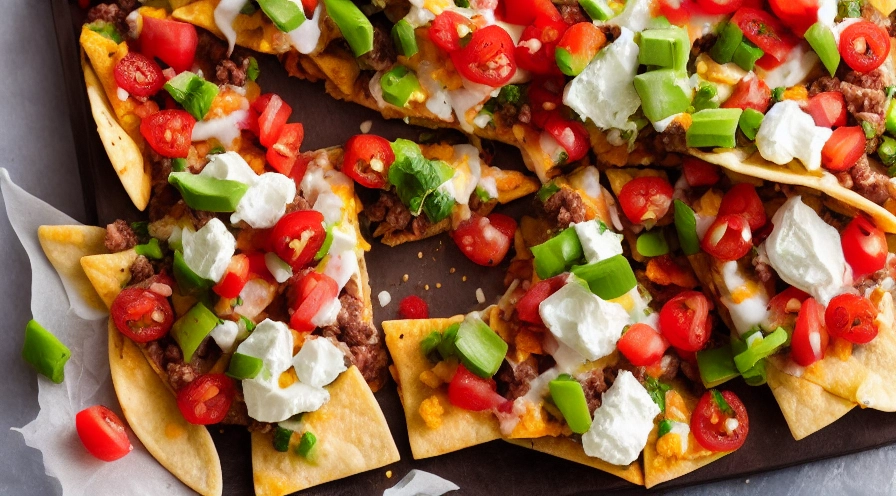 loaded pita nachos
