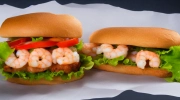 mile high shrimp sandwiches
