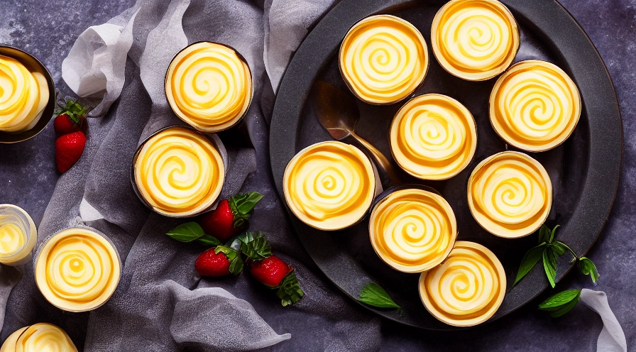 mini cream cheese flans