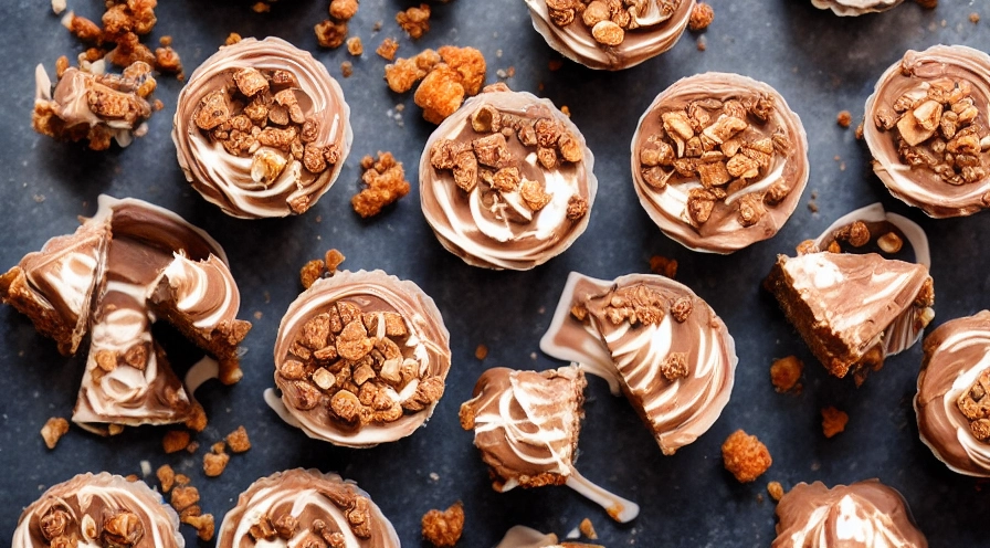 mini mocha toffee crunch cheesecakes
