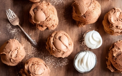 mocha ice cream puffs