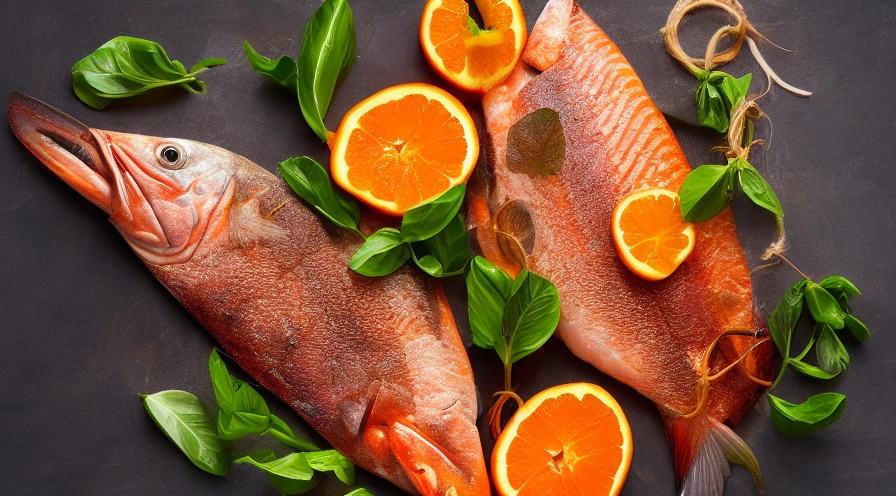 orange marinated gulf fish