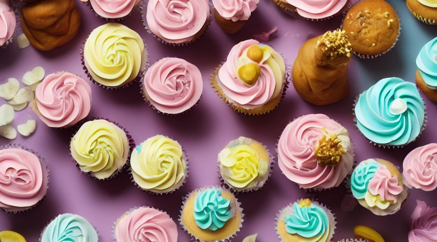 pastel cupcakes