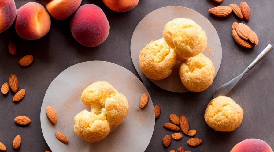 peach almond puff