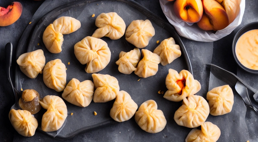 peach dumplings