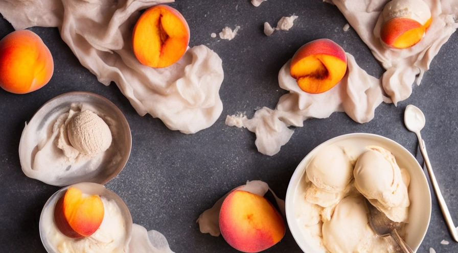peach ice cream