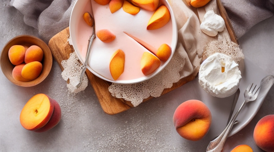 peach marshmallow dessert