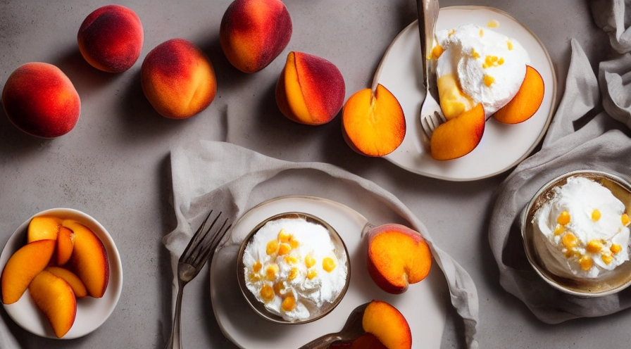 peaches and cream dessert