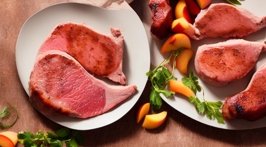 peachy pork steaks
