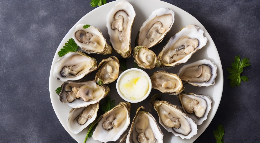 pepper poached oysters
