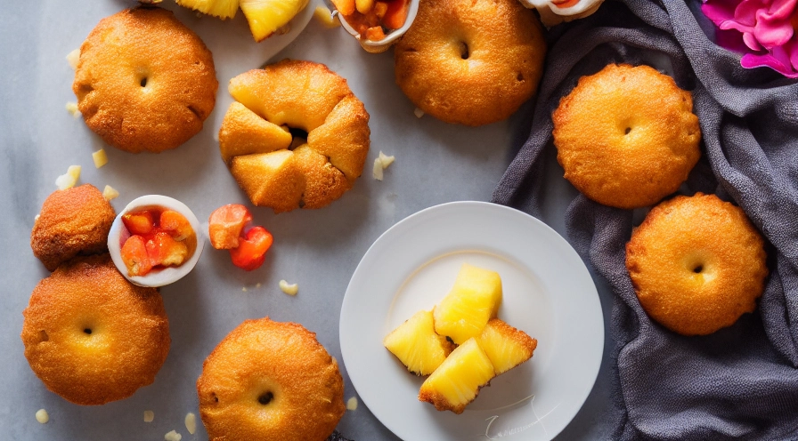 pineapple upside down mini bundts