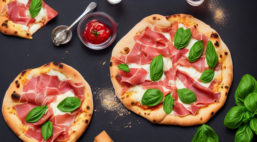prosciutto basil pizza